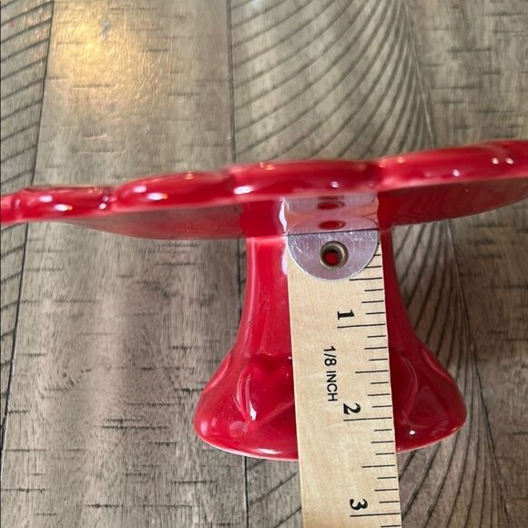 Sur la Table Heart ❤️ Motif Red Decorative 8” Cake 🍰 plate - Picture 9 of 11